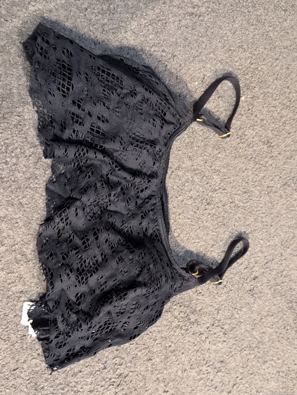 Kenneth Cole Black Lace Swim Cover-Up Top